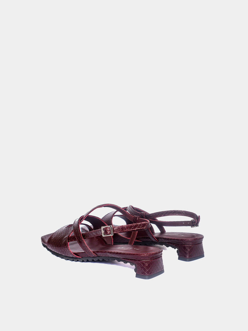 Roda Bordeaux Snake Sandal